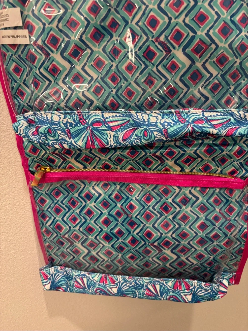 Lilly Pulitzer for Target Pink, Teal & Blue Hanging Jewelry Organizer